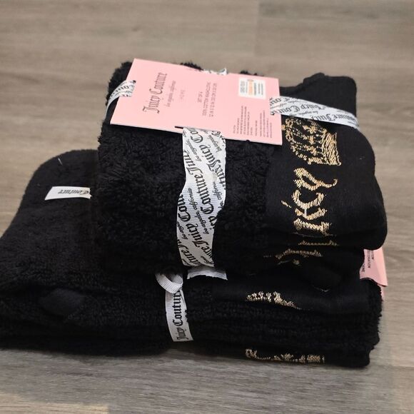 Juicy Couture Home Signature Crown Logo Hand & Wash Towel Set - Picture 4 of 8